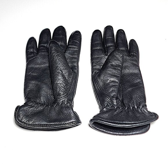 Simons fleece-lined black leather gloves - Picture 2 of 8